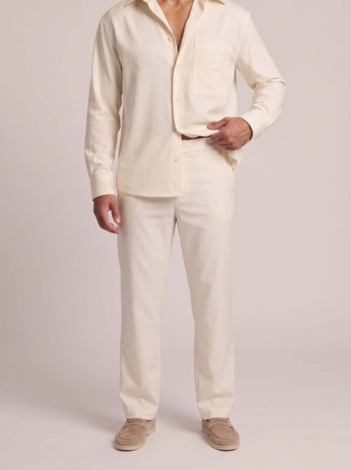 IVO Champagne suit set trouser detail