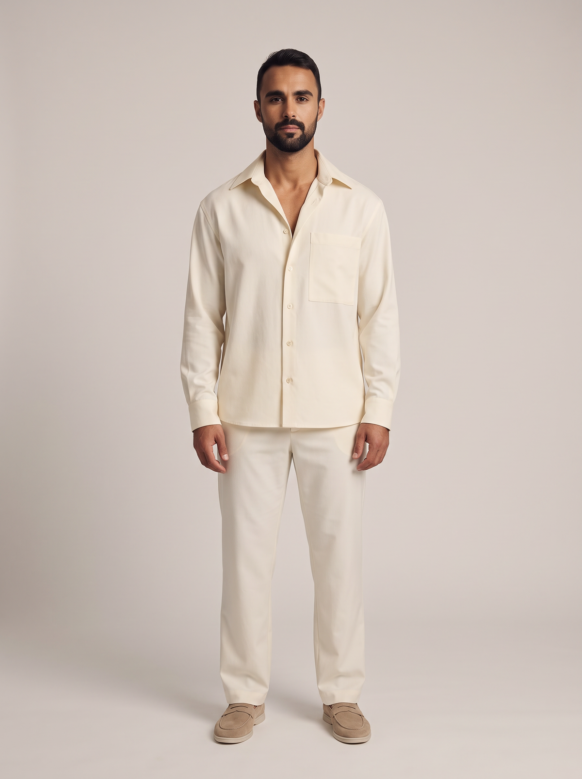 IVO Champagne suit set front